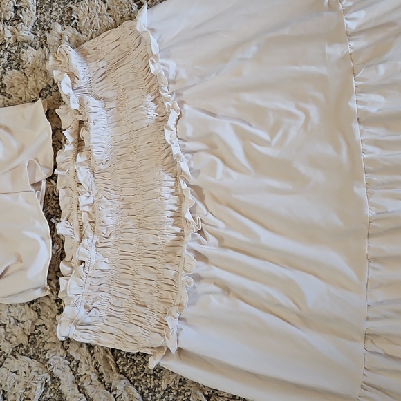 White Two-Piece Ruffle Set - Picture 2 of 3